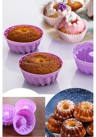 Resim Silikon Mini Muffin Kek Kalıbı Silikon Mor Diğer 