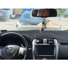 Resim 2006-2012 Modellerine Uygun Toyota Corolla Torpido Koruma Halısı Siyah Kenar Renk Siyah 