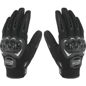 Resim Dofolink Siyah M Büyüklüğü Motorcu Eldiveni - İki Parmak Dokunmatik Ekran Uyumlu, Tüm Mevsimlere Uygun, Kaymazlı, Spor Ve Off-road Sürüş İçin 