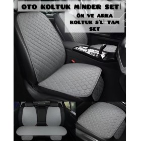 Resim Volkswagen T-Roc Tay Tüyü Oto Koltuk Minder Seti - Koltuk Koruma Kılıfı (Ön-Arka Tam Set 5'li) 