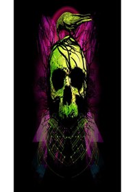 Resim Bandana Green Skull Siyah 