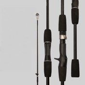 Resim Ağır Hizmet Tipi Orta/Ağır Eylem Siyah Fiberglas Balıkçılık Kamışı - Mantar Benzeri Uç ve Yaka ile Boş Fiber Sörf Döküm Kamışı, Orta Güç Trolling/Uzun Mesafe Döküm için Tuzlu/Tatlı Su Levrek Turna Alabalık Balıkçılığı (Teleskopik) 