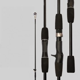 Resim Ağır Hizmet Tipi Orta/Ağır Eylem Siyah Fiberglas Balıkçılık Kamışı - Mantar Benzeri Uç ve Yaka ile Boş Fiber Sörf Döküm Kamışı, Orta Güç Trolling/Uzun Mesafe Döküm için Tuzlu/Tatlı Su Levrek Turna Alabalık Balıkçılığı (Teleskopik) 