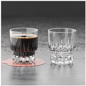 Resim 6 Lı Kristal Cam Kahve Yanı Su Bardağı Bardak Kupa 100ml şeffaf 