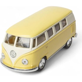 Resim Çek Bırak 1962 Metal Model Klasik Oyuncak Volkswagen T1 Minibüs Pastel Sarı 