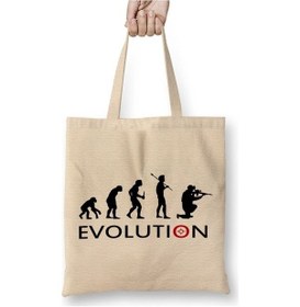 Resim Toyaso Evolution Beyaz Bez Çanta Uzun Saplı Alışveriş Çantası Plaj Çantası Beyaz 
