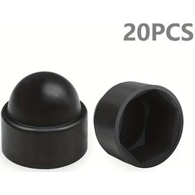 Resim Sunshine022 20 Adet M6 Gri Altıgen Plastik Somon Başlıkları Toz Korozyon Korumalı 