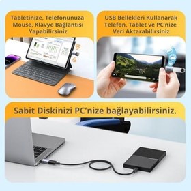 Resim Coofbe Jasoz Type-C to USB 3.1 Dönüstürücü Adaptör Mini OTG 10Gbps Veri Aktarım Type-c Dönüştürücü 