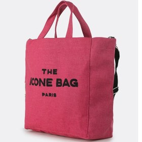 Resim Icone Fuşya The Icone Bag Paris İşlemeli Tote Kadın Kol Çantası Ve Omuz Çantası Fuşya 