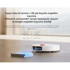 Resim Xioami Istasyonlu Çift Döner Paspaslı 4000PA Akıllı Apple-Android Wi-Fi Kontrol Robot Süpürge + Yedek Temizlik Seti ve Kumandalı Rgb Lambader Hediye 