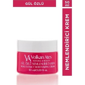 Resim Volkan Ates Natural & Beauty Gül Özlü Nemlendirici Krem Cam Kavanoz 50 Ml 