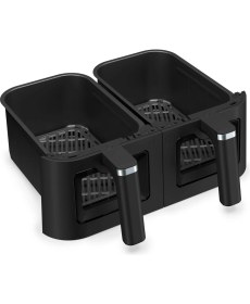 Resim Tristar Çift Sepetli Sıcak Hava Fritözü, 9 L Toplam Kapasite, 2500W, 10 Program, Dijital Kontrol, Görüntüleme Penceresi, Pfas Içermez, Zamanlayıcı ve Sıcaklık Ayarlanabilir, FR-9075 