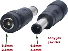 Resim 1 Adet Sony Adaptör Jack Çevirici 6.4mm 4.0mm Fiş Dönüştürücü 5.5mm 2.5mm Ucu 6.4mm 4.0mm Çevirir Ata Elektronik