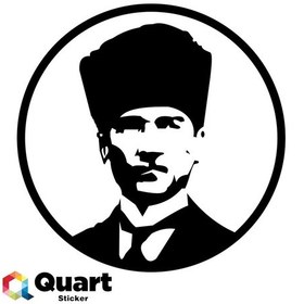 Resim Kalpaklı Atatürk Oto Sticker Araba Sticker 