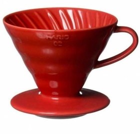 Resim Hario V60 02 Dripper Kırmızı Seramik 