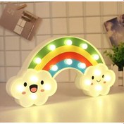 Resim Gülen Bulutlu Gökkuşağı LED Gece Lambası 