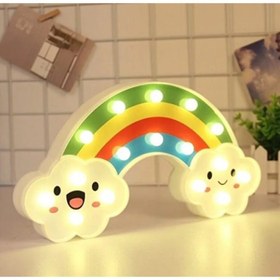 Resim Gülen Bulutlu Gökkuşağı LED Gece Lambası 