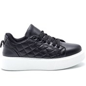 Resim Kadın Sİyah Kalın Tabanlı Kapitone Sneaker Derimod