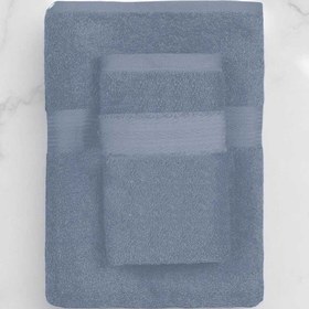 Resim 2 Parça Battal Lüks Premium Banyo Spa Havlu Takımı 90x170 Cm İndigo Renkli 