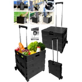 Resim Staxx Power Katlanır Fonksiyonlu Koli Yük Paket Taşıma Pazar El Arabası Alışveriş Sepeti Bagaj Fuar Arabası 80KG 