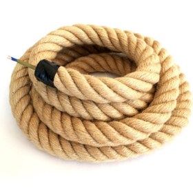 Resim marketcik 3 cm 1 mt Dekoratif Örgülü Kalın Hasır Halat 