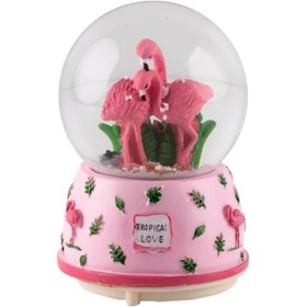 Resim Decolove Dekoratif Kar Küresi - Flamingo 