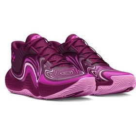 Resim Under Armour Spawn 6 Mid Erkek Mor Basketbol Ayakkabısı 3027647-500 