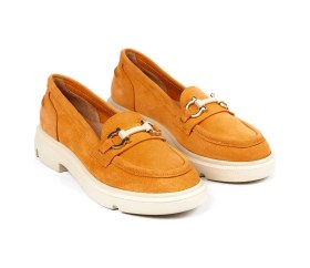 Resim Bestello Tokalı Poli Loafer 101-226505-02 Kadın Ayakkabı Turuncu Suet 
