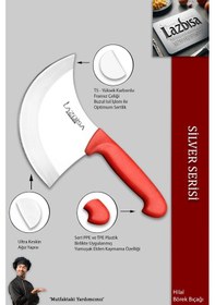Resim Lazbisa MFT-524 Silver Serisi Pide Börek Bıçağı Mutfak Bıçak Pizza Bıçak Kırmızı 