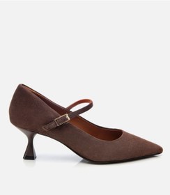 Resim Hotiç Kadın Süet Deri Kahverengi Mary Jane Stiletto 01ayh304130a480 Kahverengi 