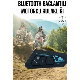 Resim Pileli Store Interkom Intercom Kask Kulaklık BT22 Bluetooth Motosiklet Kulaklık 5.0 Bluetooth 