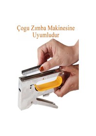 Resim 13/8 Zımba Teli 5000 Li 2 Paket Delta 13-8 Zımba Tabancaları Patpat Otomatik Zımba Makinesi Çakma Teli 