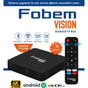 Resim Fobem Vision 6k Android Tv Box - Çanaksız Tv Izleme | Sesli Komut | Bluetooth | Wi-Fi | 2 GB Ram | 32 GB Hafıza 