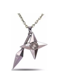 Resim Naruto Kuno ve Shuriken Weopons Paslanmaz Çelik Kolye Çelik 