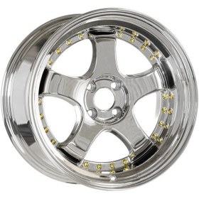 Resim EMR-L002-23 7.0x15" -5x100 ET35 73.1 VC+Gold Rivet Jant (4 Adet) 