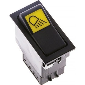 Resim Universal Arka Çalışma Iş Lamba Düğmesi Anahtarı 2 Pin Rocker Switch - Ampullü 12V 