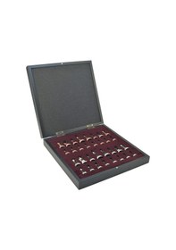 Resim Gifthome Orta Boy Antik Metal Klasik Satranç Takımı Ve Mermer Desenli Sandıklı Mdf Tahtası 30x30x6 Cm. 