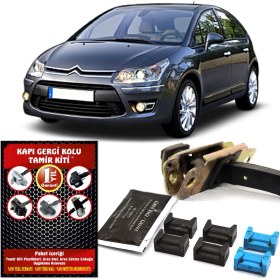 Resim BARRER Citroen C4 Hb Arka Kapı Gergi (limitör) Tamir Kiti 2 Kapı Set 2004-2011 