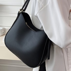 Resim Kadınlar için Minimalist Çapraz Vücut Çantası - Şık Siyah Fermuarlı Omuz Çantası, Günlük ve Profesyonel Kullanım İçin Çok Yönlü, Dayanıklı Polyester Astar, Küçük Çapraz Çanta 
