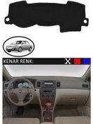 Resim Torpido Koruma Halısı Siyah Kenar Renk Siyah Toyota Coralla 2000-2006 İle Uyumlu 