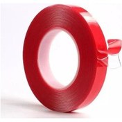 Resim Çift Taraflı Bant 15mm X 5mt Kırmızı Şeffaf Cevhers Ctb315 