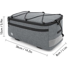 Resim Ebitda Alüminyum Folyolu 8l Bisiklet Çantası - Sıcak/sofuk Tutucu - Ayarlanabilir Omuz Askılı - Siyah Siyah 