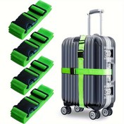 Resim 2-Pack Minimalist Seyahat Çantası Kemerleri, TSA Onaylı, Ağır Hizmet Adjustable Bavul Kemeri ile Hızlı Çıkış Tokası, Dayanıklı Polyester Aksesuarı Güvenli Paketleme için 