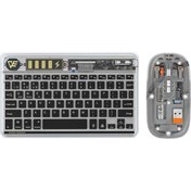 Resim Mufunye Renkli Led Aydınlatmalı Şarj Edilebilir Bluetooth 3.0 Kablosuz Klavye Ve Fare Seti, Pc/laptop/tablet/telefon Uyumlu Diğer 