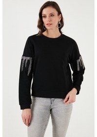 Resim Fashion Friends Bayan Sweat 24k0101k1 Siyah Siyah 
