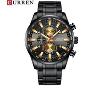 Resim Novahub Altın Curren Siyah Altın Saat Erkekler İçin Moda Kuvars Spor Kol Saati Kronograf Saat Tarih Saatleri Paslanmaz Çelik Erkek Saati 8351 Altın Altın 
