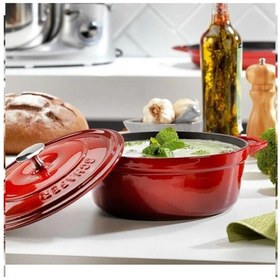 Resim Schafer Guss Chef Döküm Derin Tencere 20cm-2 Parça-kırmızı Kırmızı 