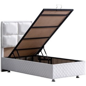 Resim Setaymobilya Baza, Grand Tek Kişilik Beyaz Baza + Başlık Seti 