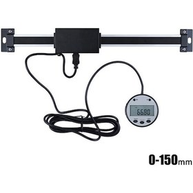 Resim Yifomall Dijital Ölçüm Cetveli 0.01mm Hassasiyet, Manyetik, Harici Ekran, Freze Ve Torna Tezgahları İçin 0-150mm 