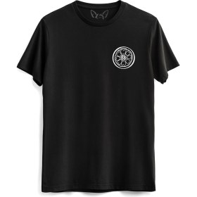Resim Avatar The Last Airbender Anime Baskılı Siyah Tshirt 